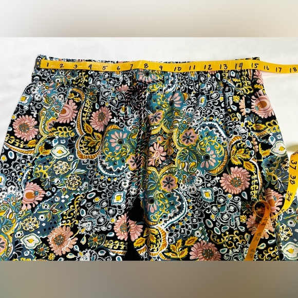 LOFT Blue and Pink Floral elastic waist drawstring skirt size M - Picture 11 of 12